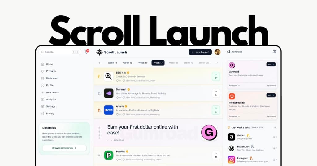 ScrollLaunch screenshot 1