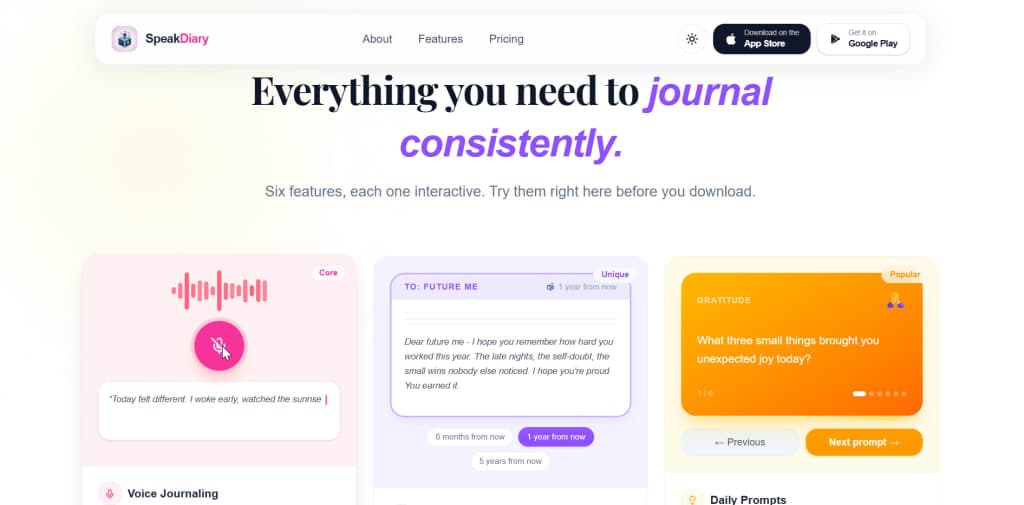 SpeakDiary screenshot 2