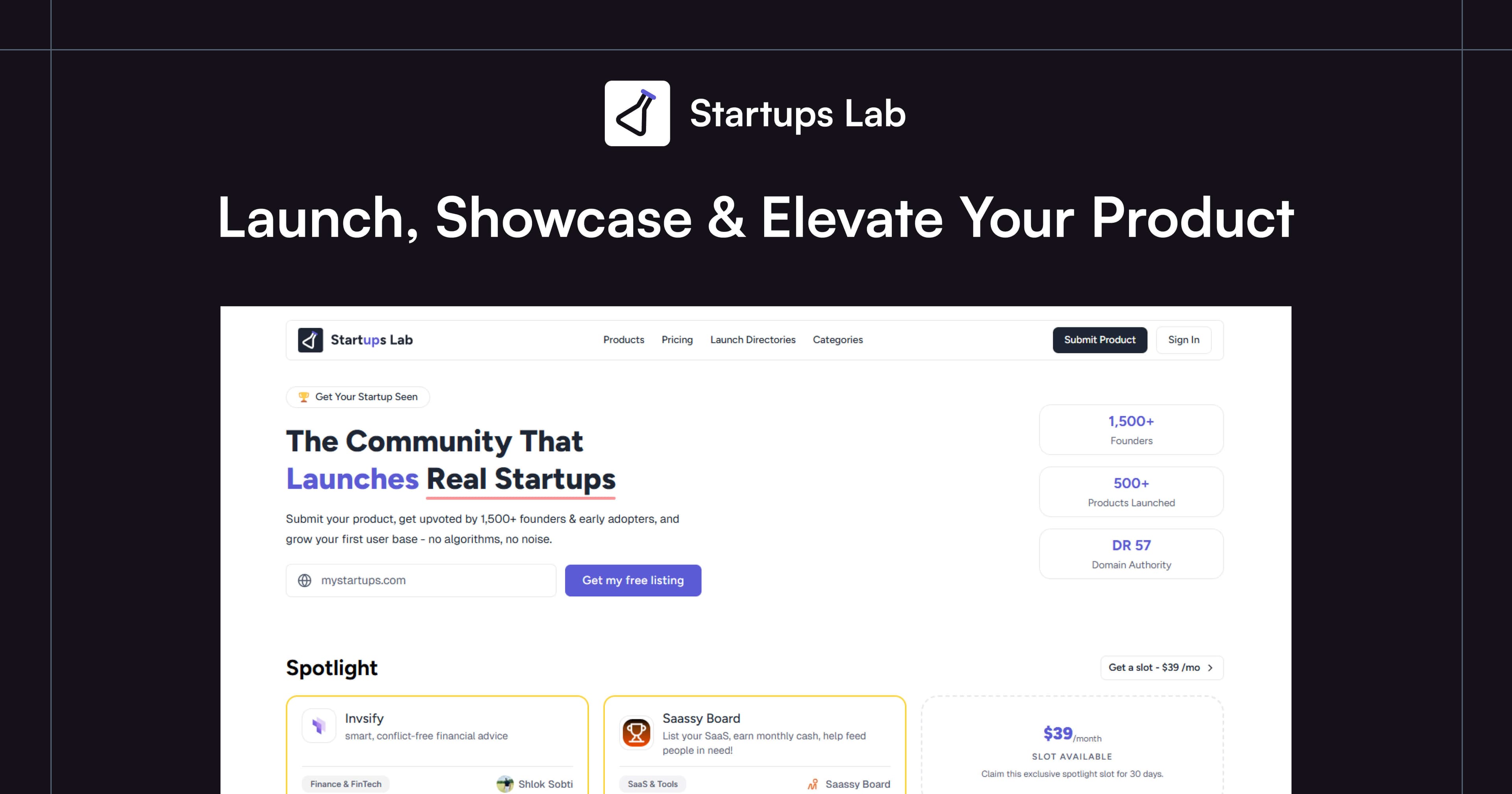 Startups Lab - Launch Your Startup. Get Discovered. Grow.