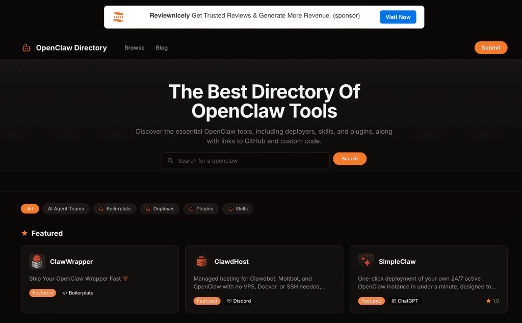 OpenClaw Directory screenshot 1