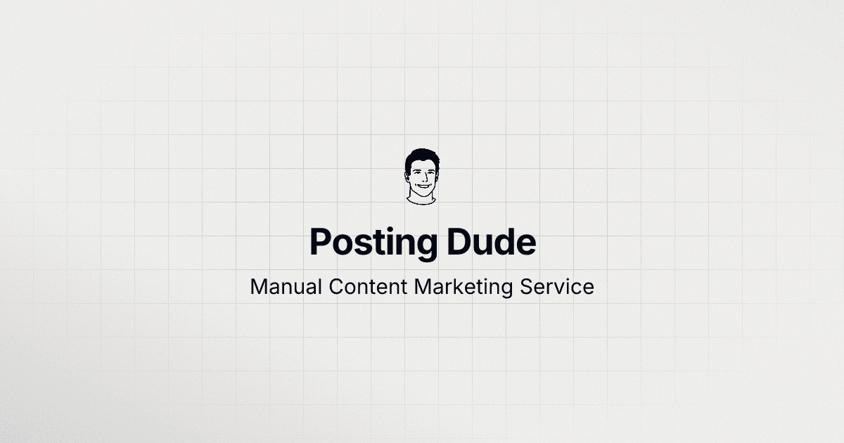 Posting Dude - Manual content marketing for indie products