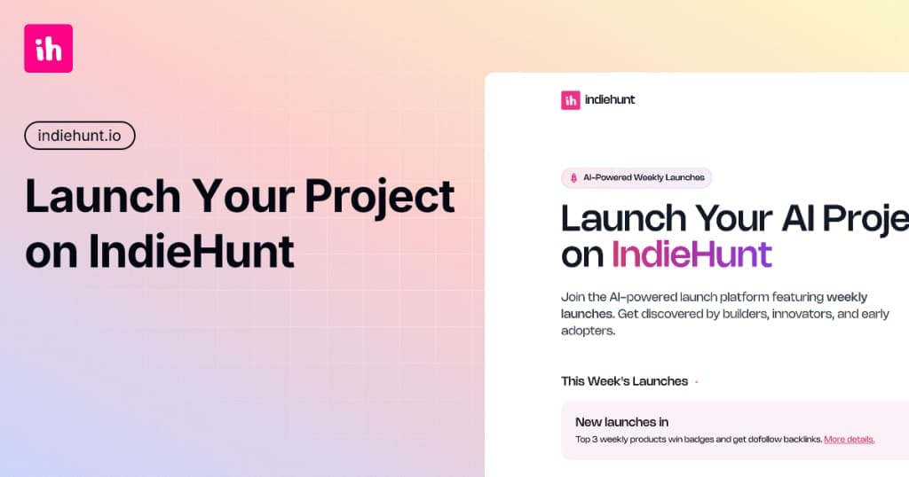IndieHunt screenshot 1 of 1