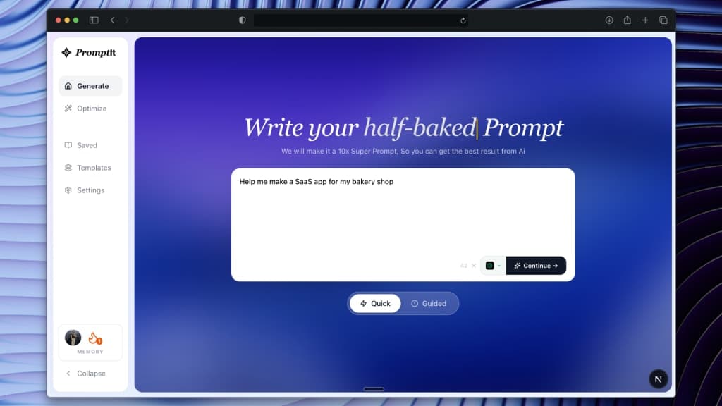 PromptIt screenshot 2