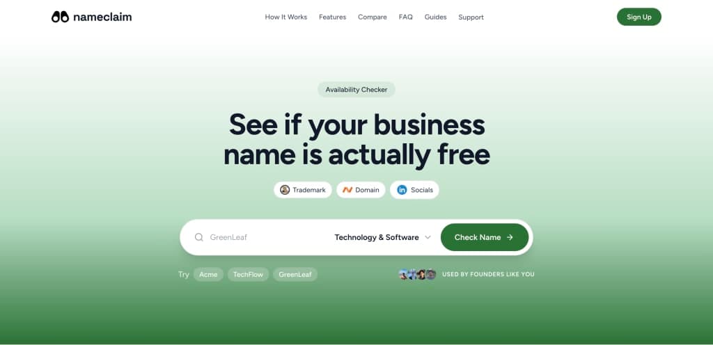NameClaim screenshot 1