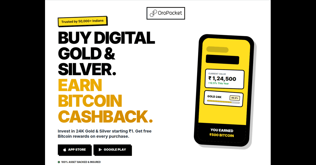 OroPocket — OroPocket - Buy Digital Gold, Silver & Earn Bitcoin
