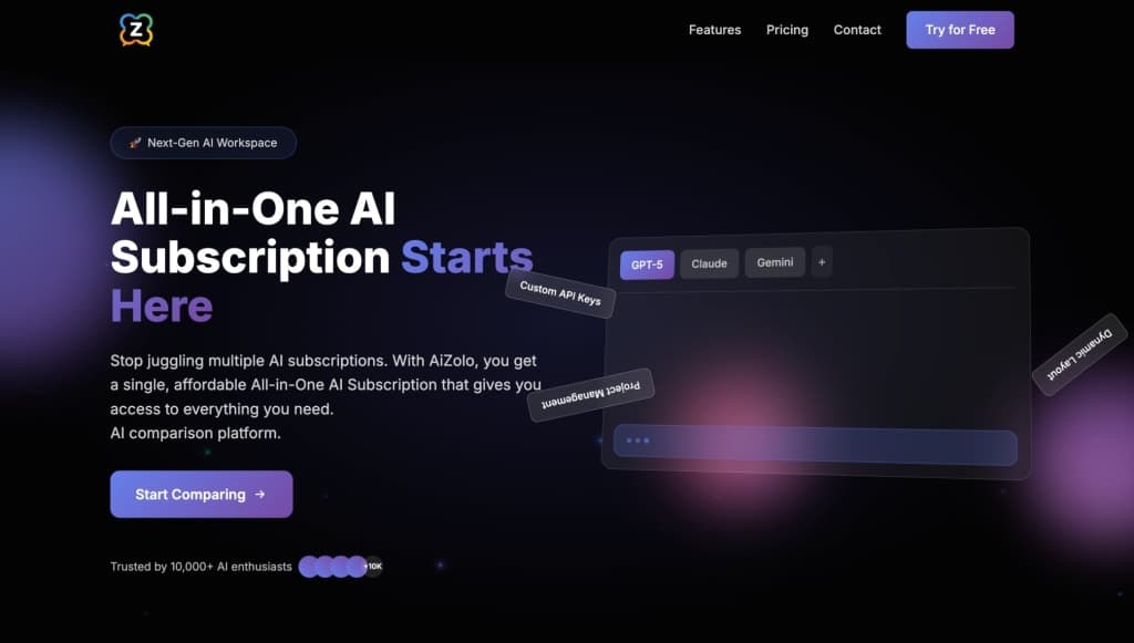 AiZolo - All-in-One AI Subscription screenshot 1 of 1