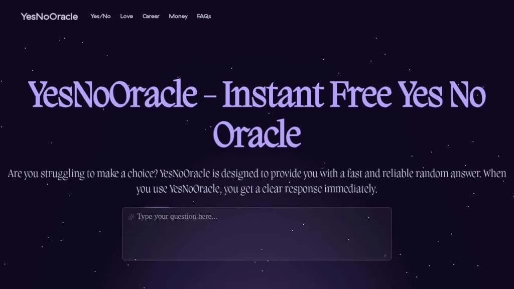 Yes No Oracle screenshot 1 of 1