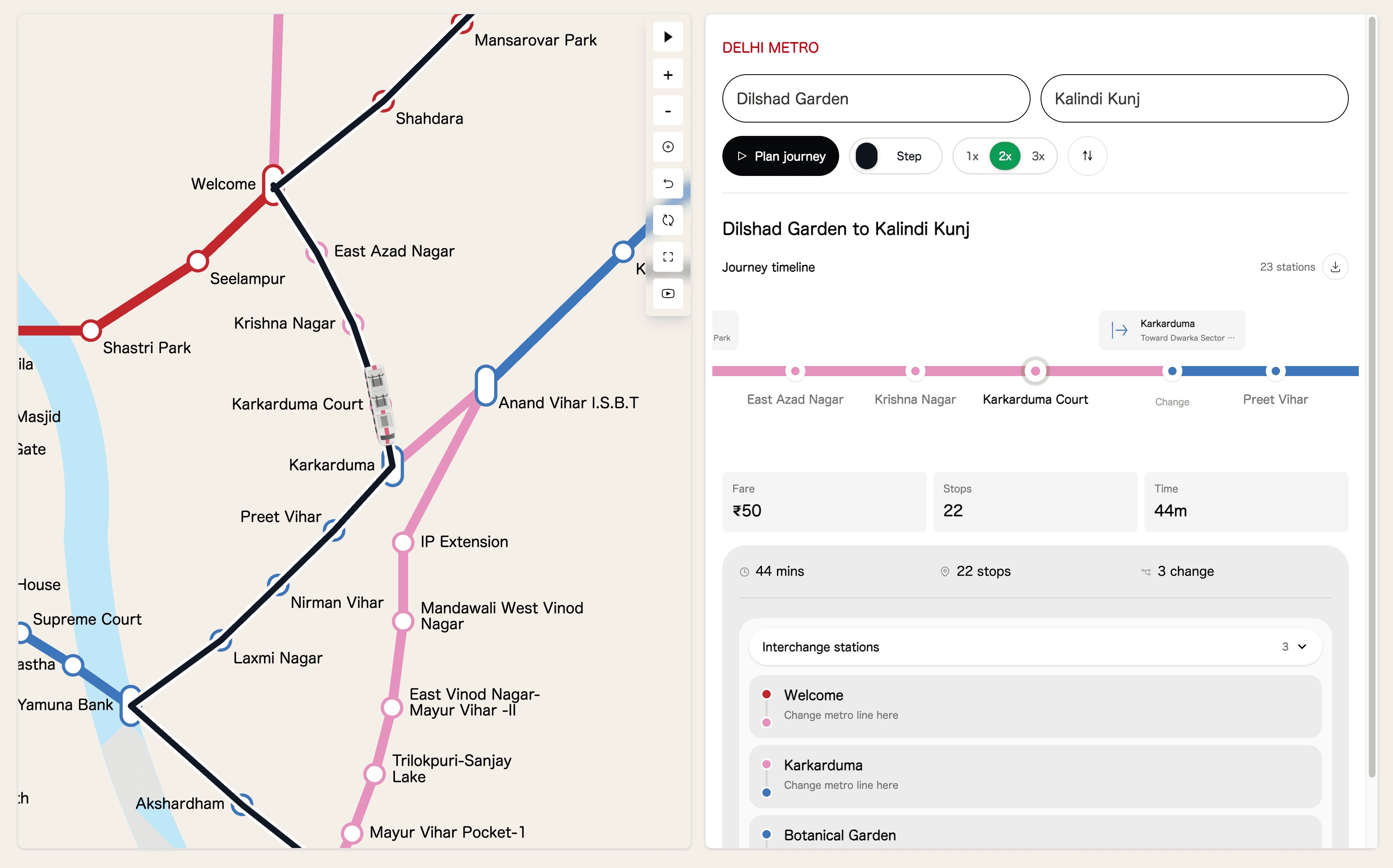 Delhi Metro Route Planner logo