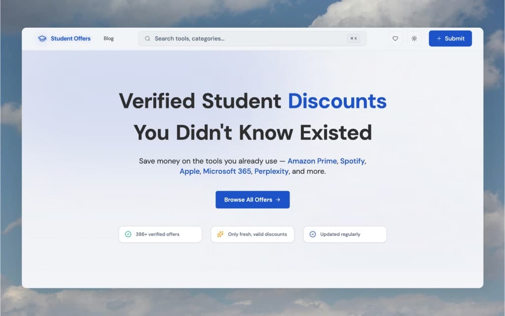 Student Offers screenshot 1