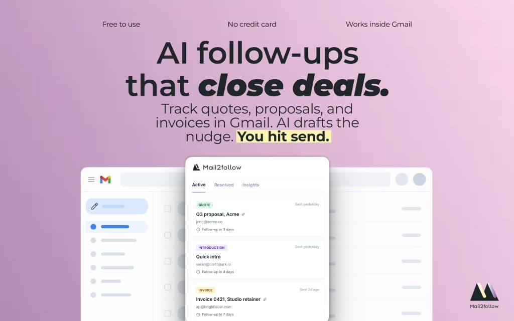 Mail2Follow screenshot 1 of 5