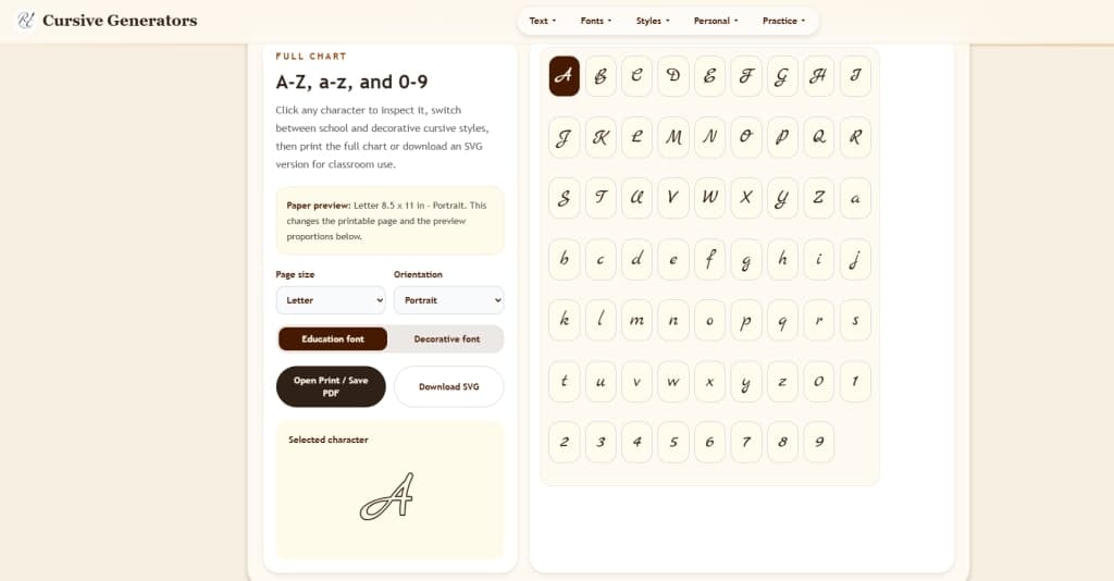 Cursive Generators screenshot 3 of 3