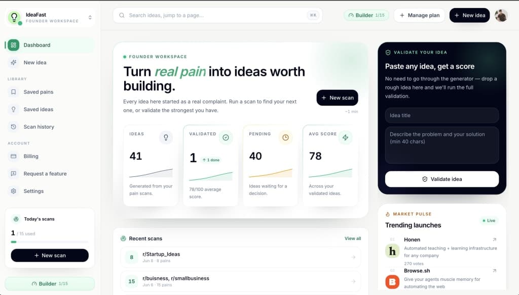ideaFast screenshot 1