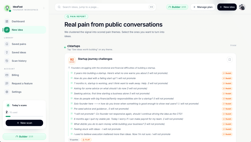 ideaFast screenshot 2