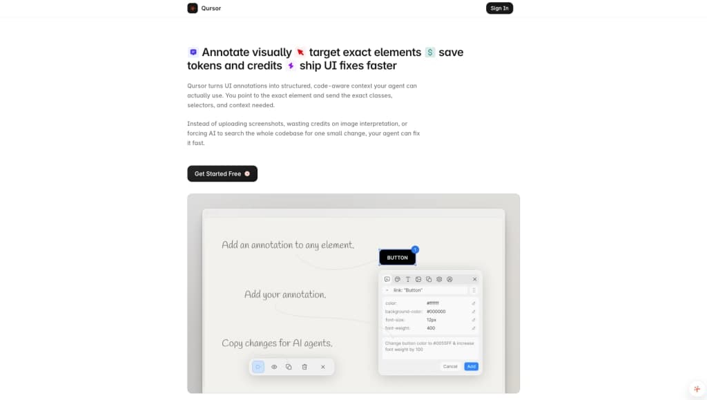 Qursor screenshot 1