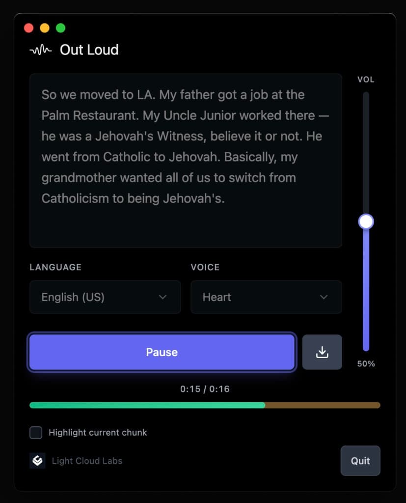 Out Loud screenshot 1 of 1