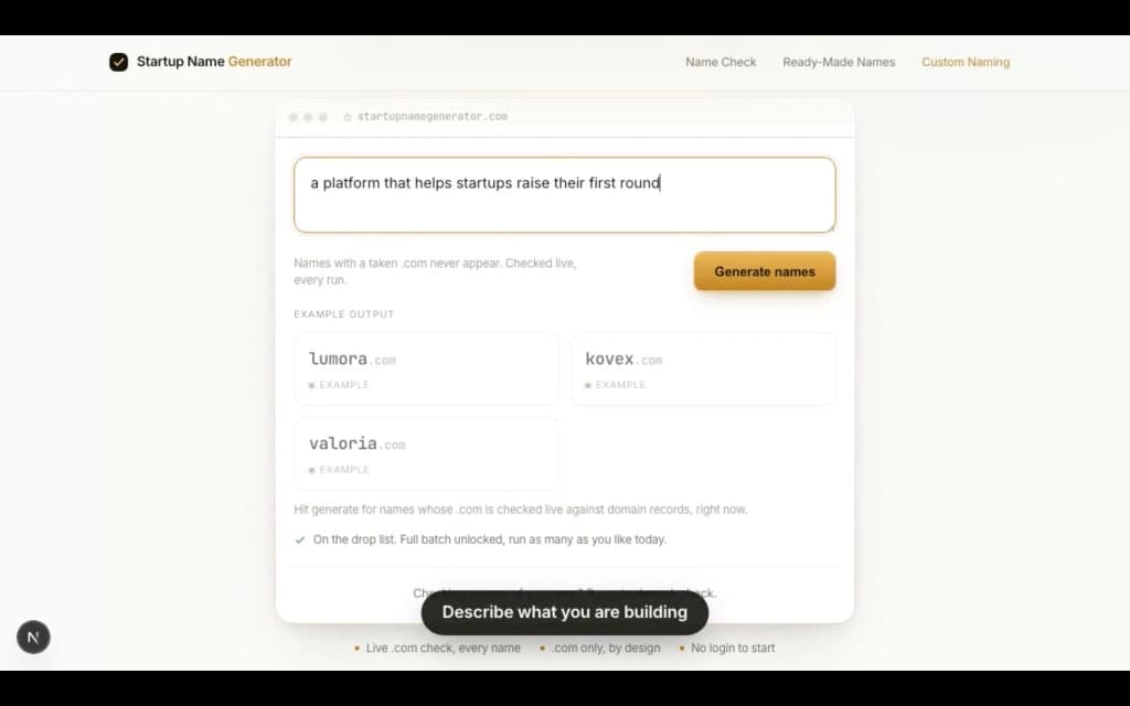 Startup Name Generator screenshot 2 of 2