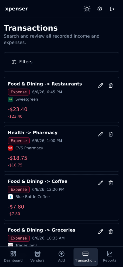 xpenser screenshot 5 of 5