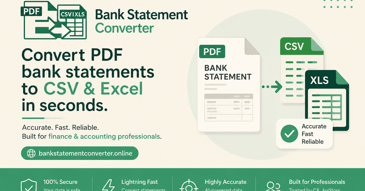 Bank Statement Converter - Convert PDF bank statements securely
