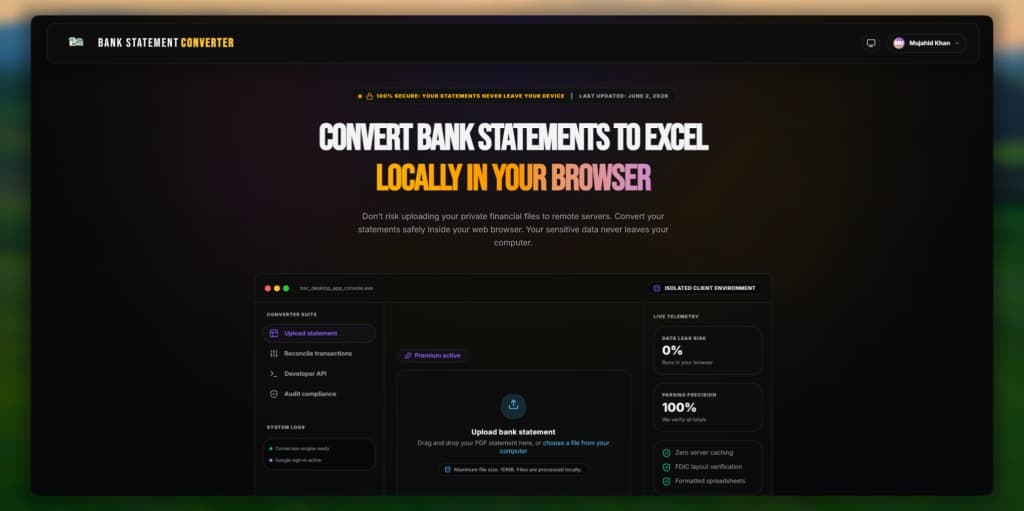 Bank Statement Converter screenshot 1