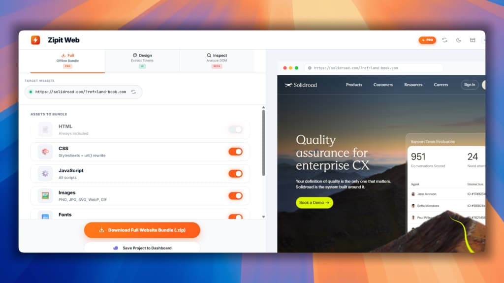 Zipit Web screenshot 2