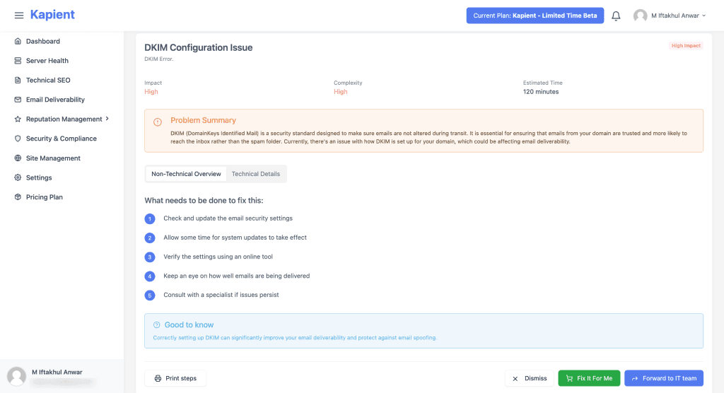 Kapient screenshot 2