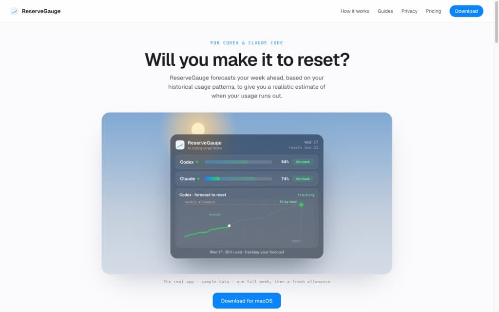 ReserveGauge screenshot 1