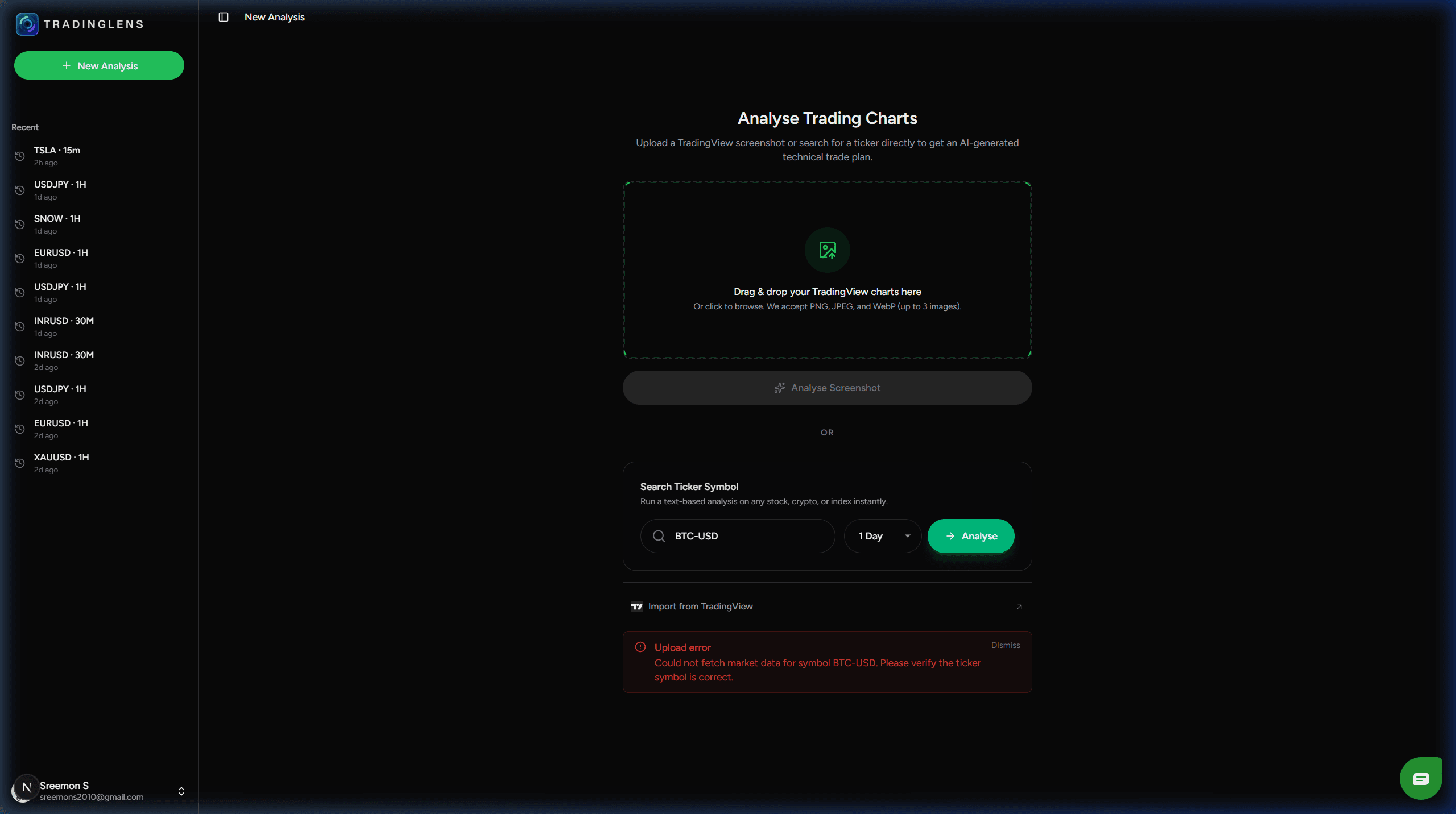 TradingLens — AI-Powered Trading Chart Analysis