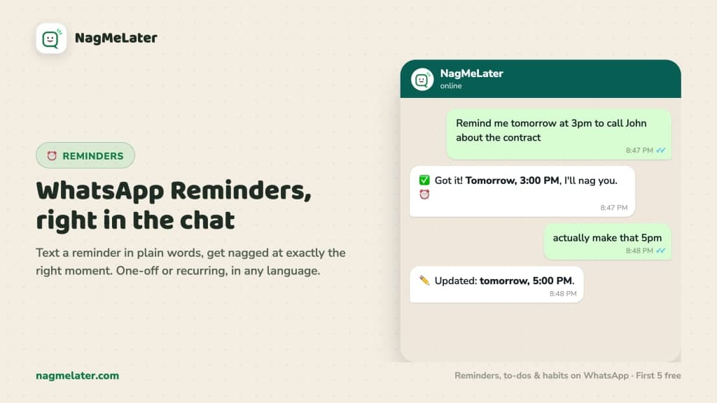 NagMeLater screenshot 1 of 6