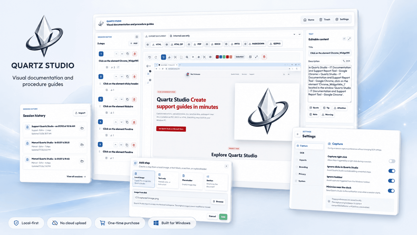 Quartz Studio - Create visual guides and technical documentation easily