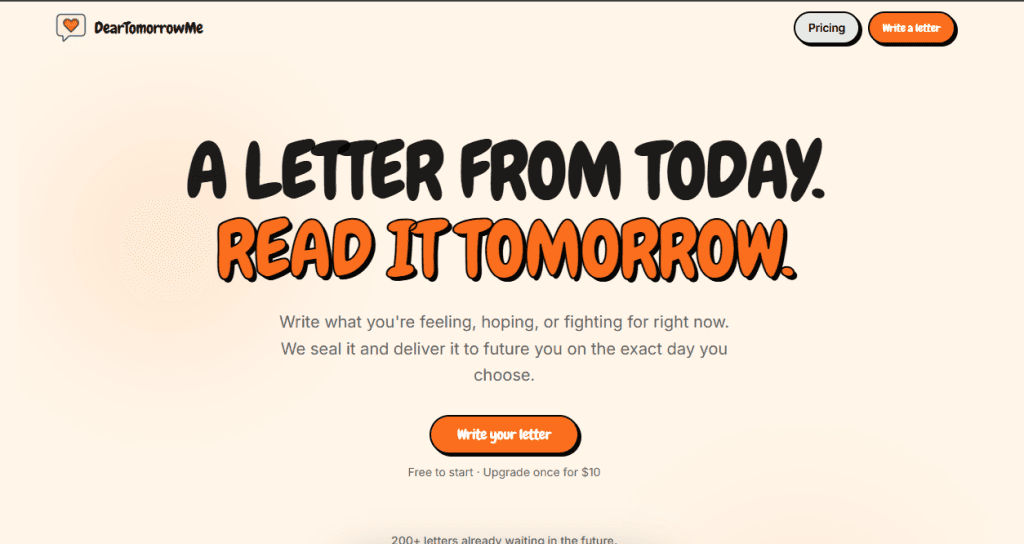 DearTomorrowMe screenshot 1 of 3