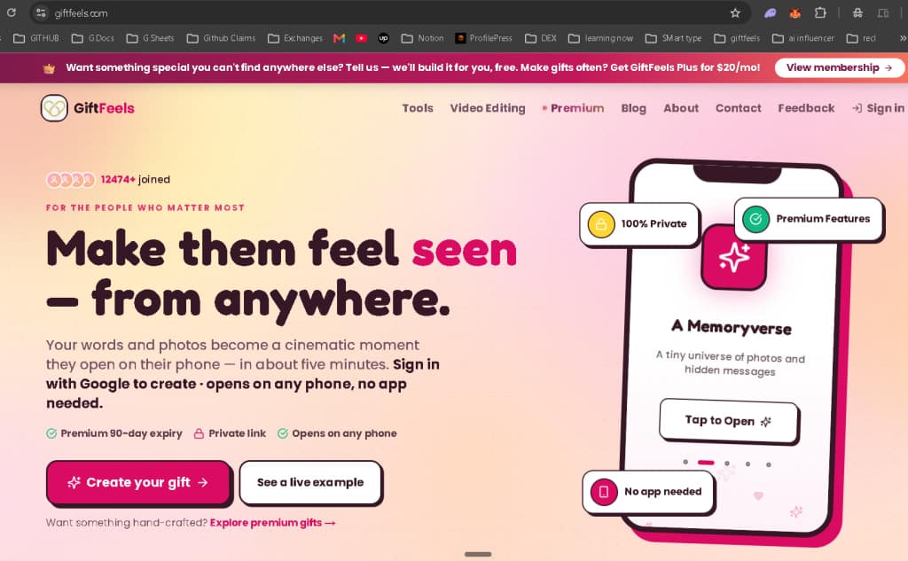 GiftFeels screenshot 1 of 1
