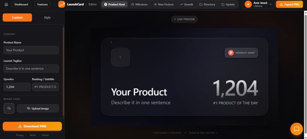LaunchCard screenshot 2 of 3