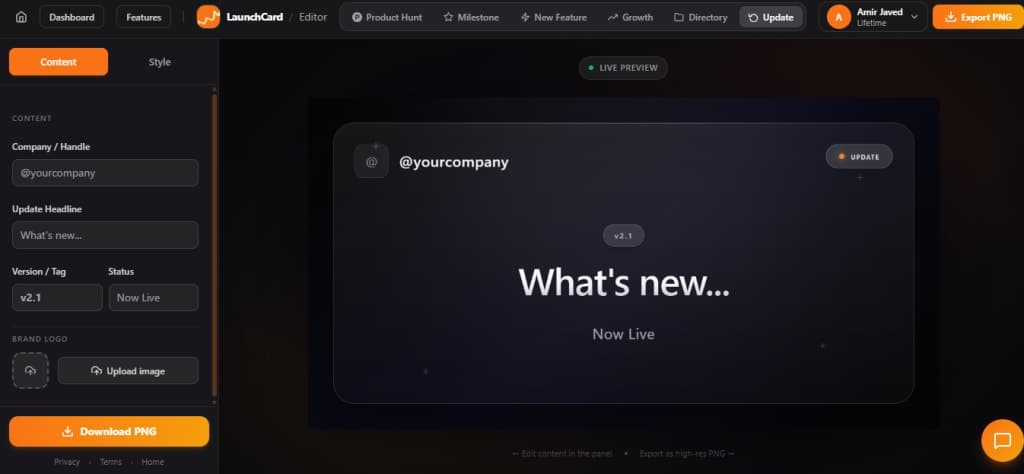 LaunchCard screenshot 3 of 3