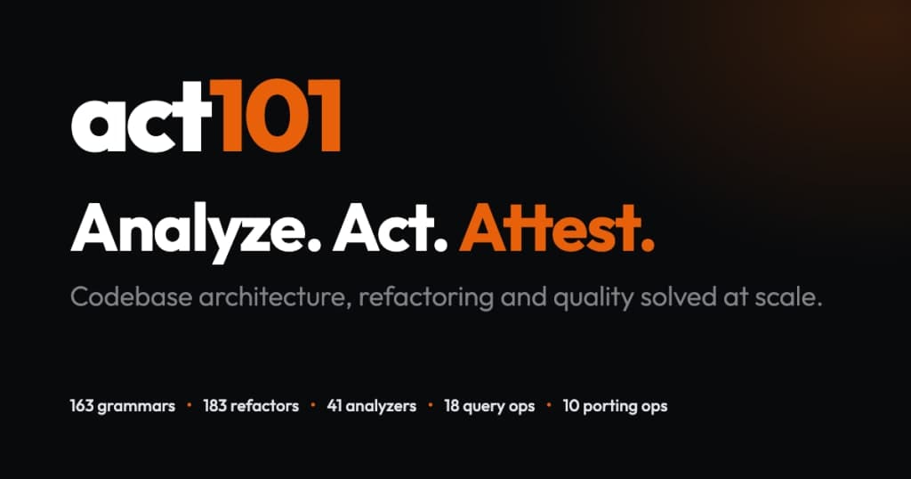 act101 - the definitive codebase quality and refactoring tool for agents