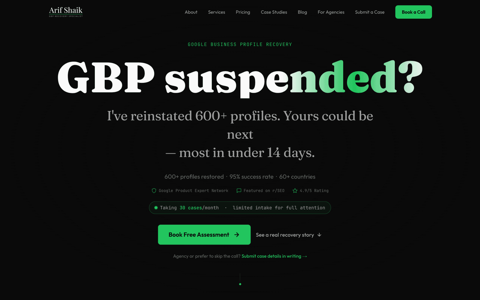 Arif Shaik — GBP Suspension Recovery screenshot 1 of 6