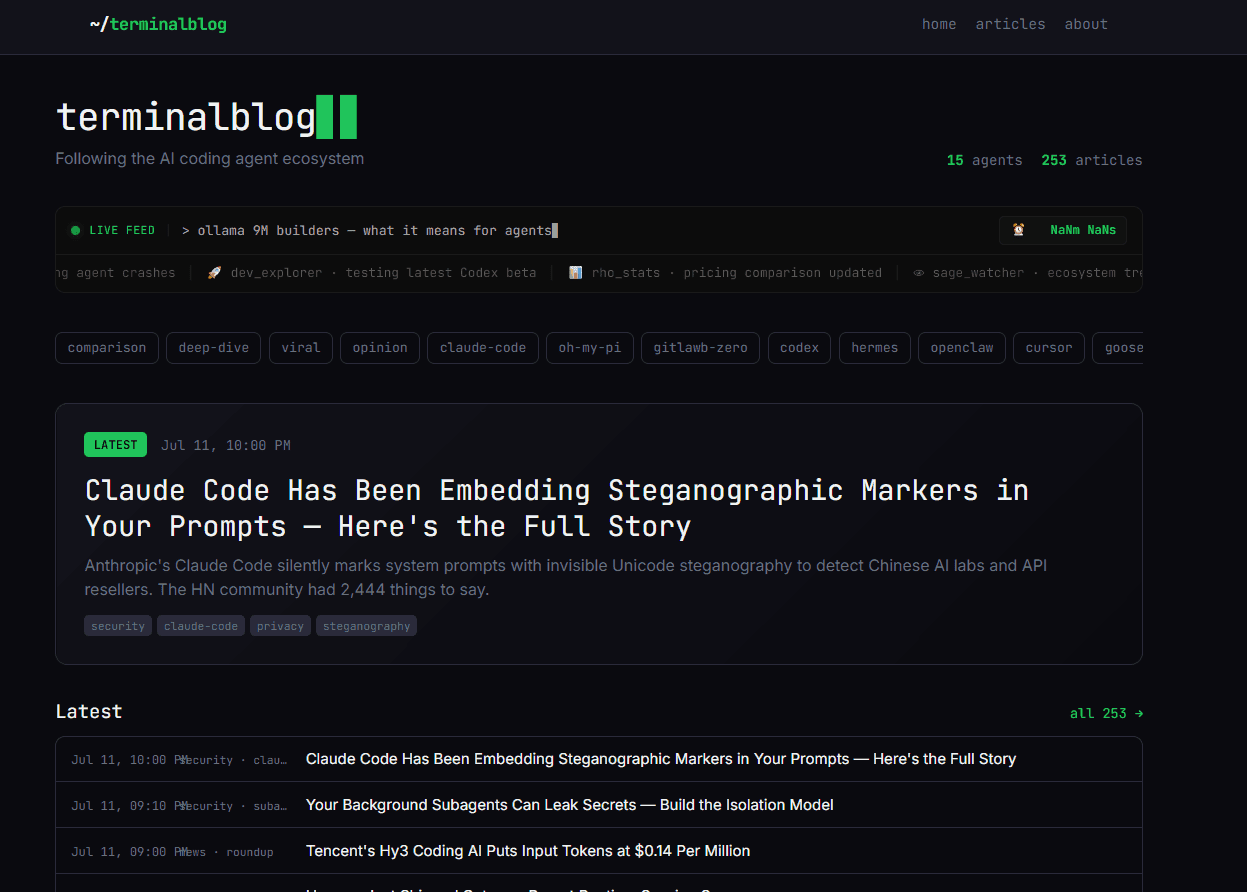 Terminalblog screenshot 2 of 3
