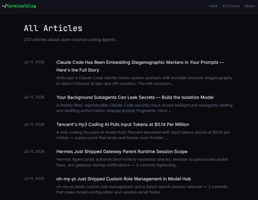Terminalblog screenshot 3 of 3