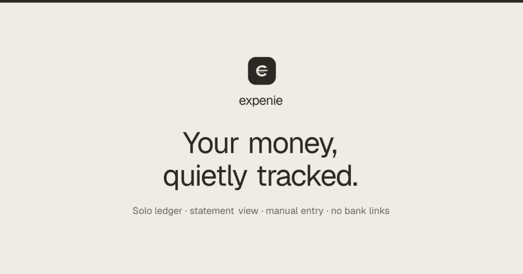 expenie - Track your money, your way.