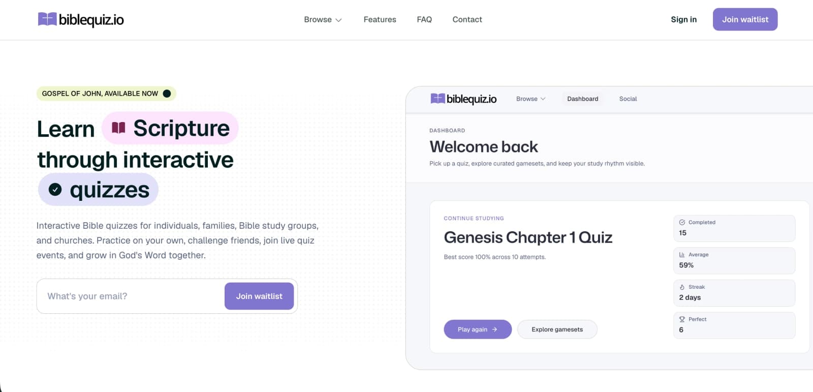 BibleQuiz.io: Learn Scripture screenshot 1 of 1