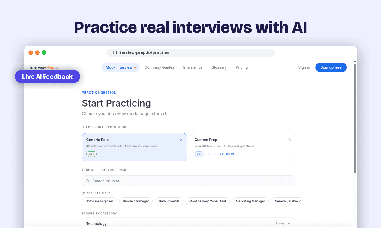 Interview Prep.io screenshot 2 of 6