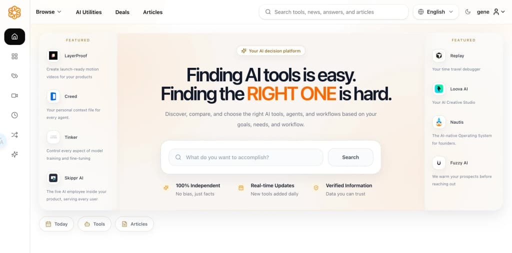 AIDeckly - Find and compare AI tools easily