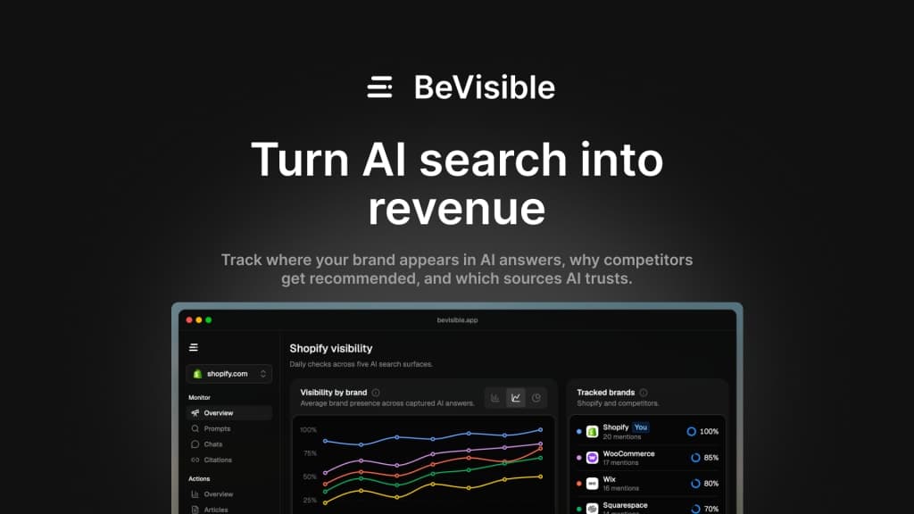 BeVisible - Turn AI search into revenue