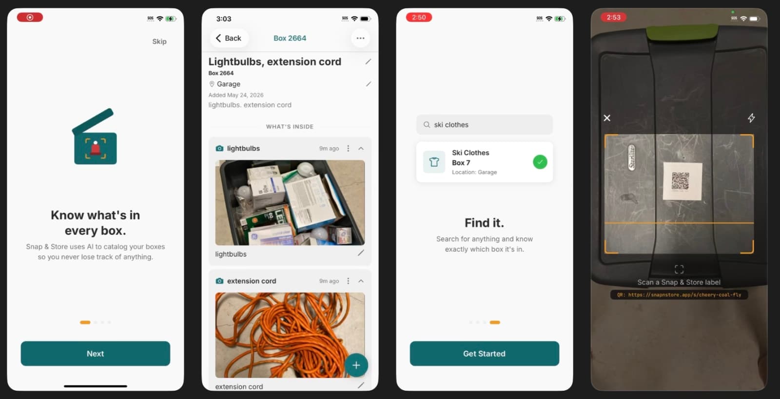 Snap & Store - Know what's in every storage box