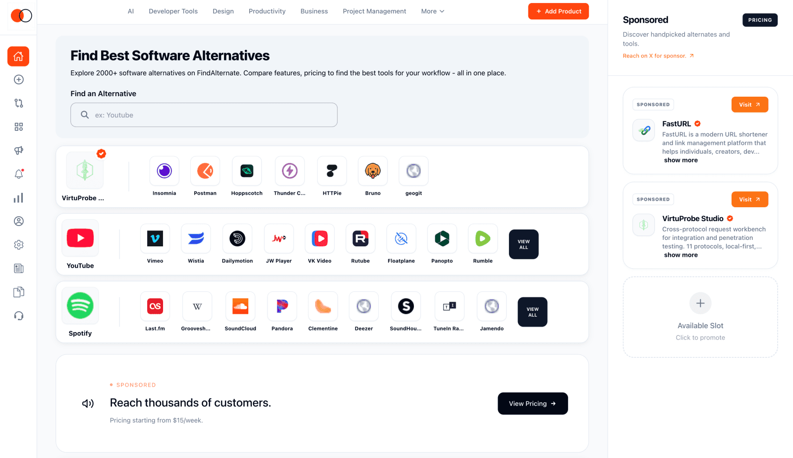 FindAlternate - Discover better software alternatives