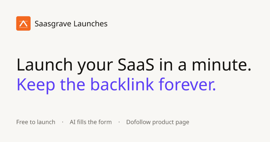 SaasGrave Launches - Launch your SaaS and Get your first users