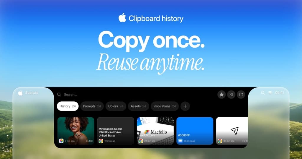 Supaste - Clipboard history manager for Mac