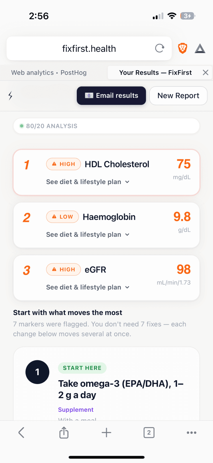 FixFirst Blood Test Analyzer screenshot 1 of 2