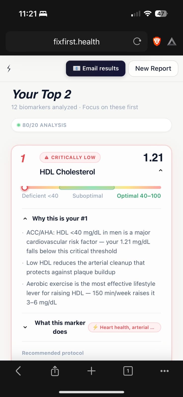 FixFirst Blood Test Analyzer screenshot 2 of 2
