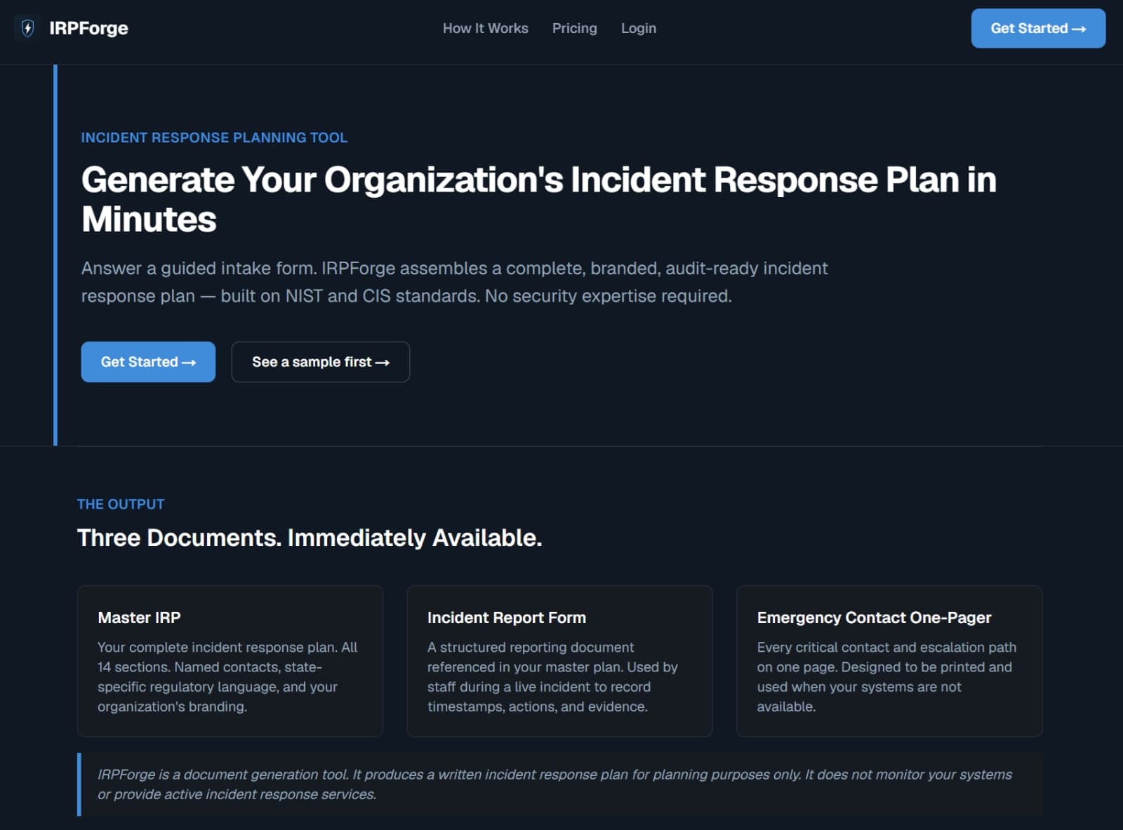 IRPForge - Audit-ready incident response plans for nonprofits and small orgs