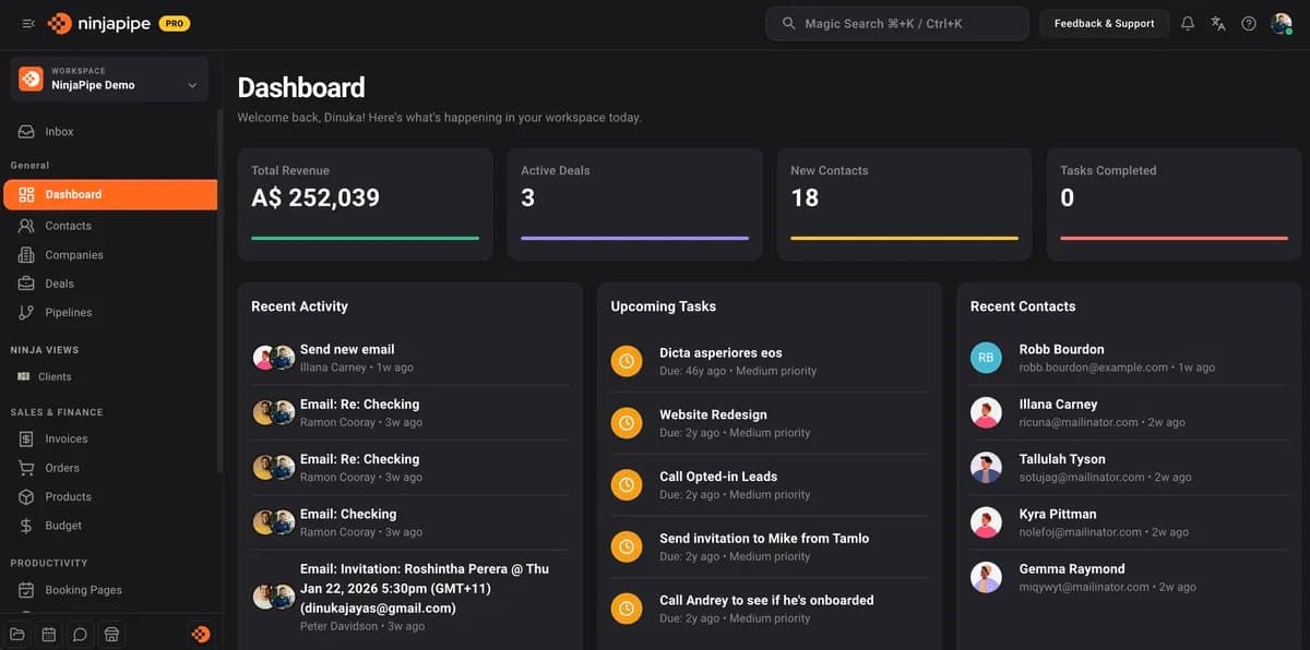 NinjaPipe CRM screenshot 1 of 5